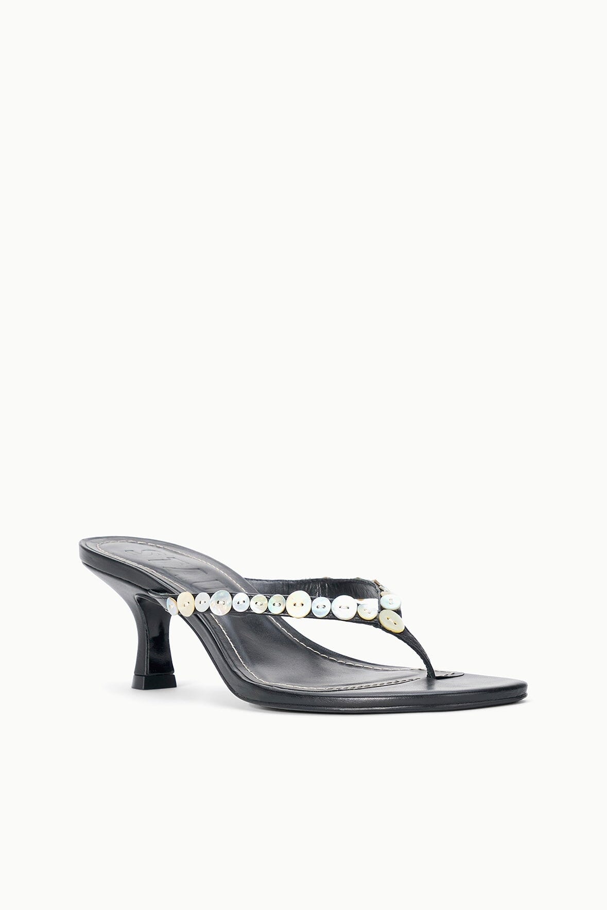 Freja Thong Kitten Heel Mother Of Pearl | STAUD New