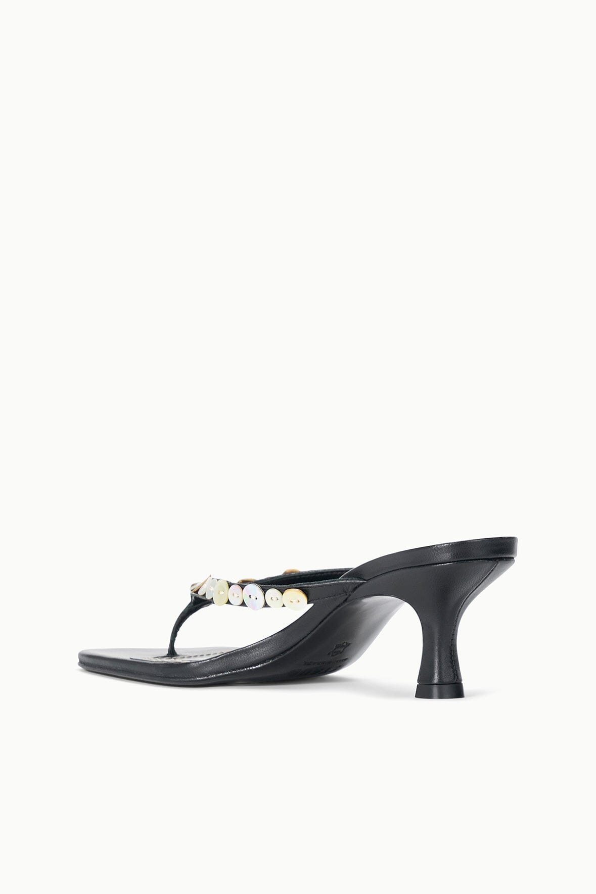 Freja Thong Kitten Heel Mother Of Pearl | STAUD New