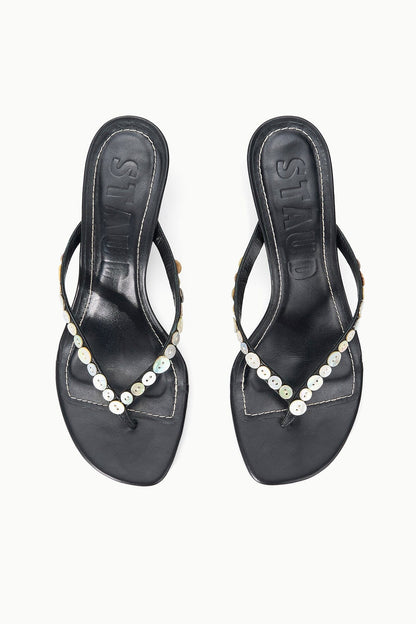 Freja Thong Kitten Heel Mother Of Pearl | STAUD New