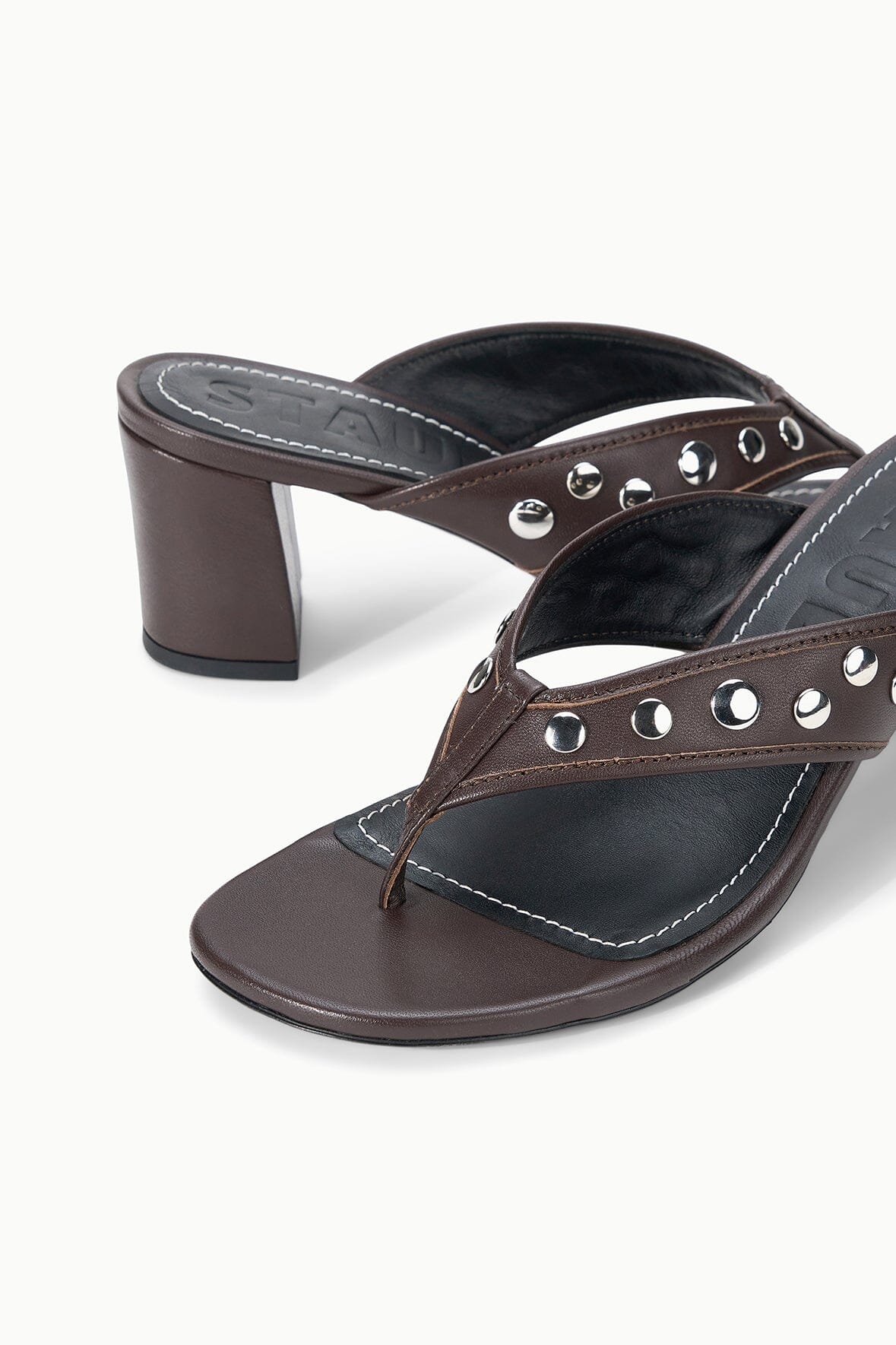 Nova Thong Heel Espresso Studs | STAUD Signature