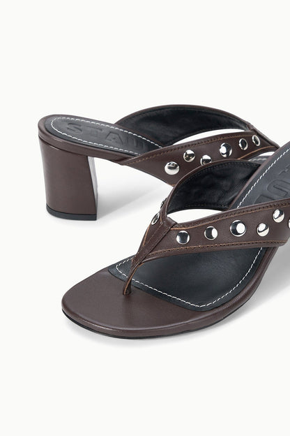 Nova Thong Heel Espresso Studs | STAUD Signature