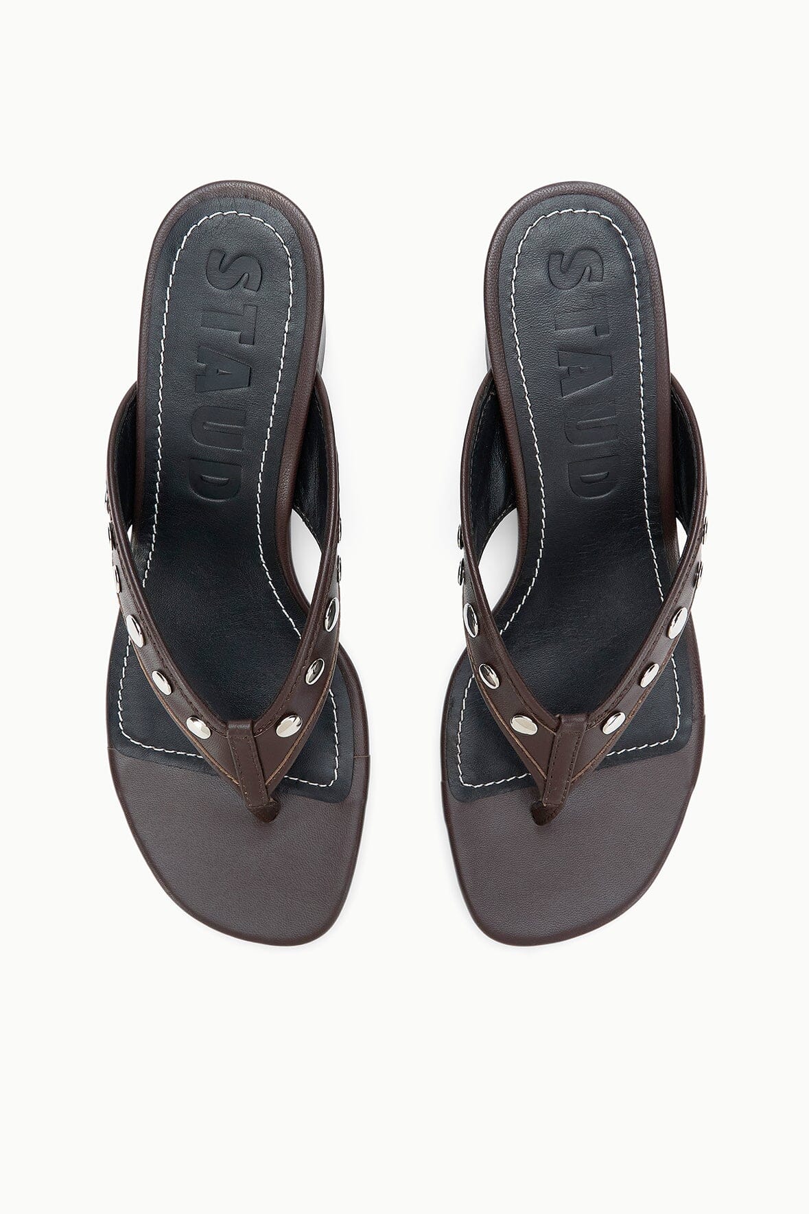 Nova Thong Heel Espresso Studs | STAUD Signature