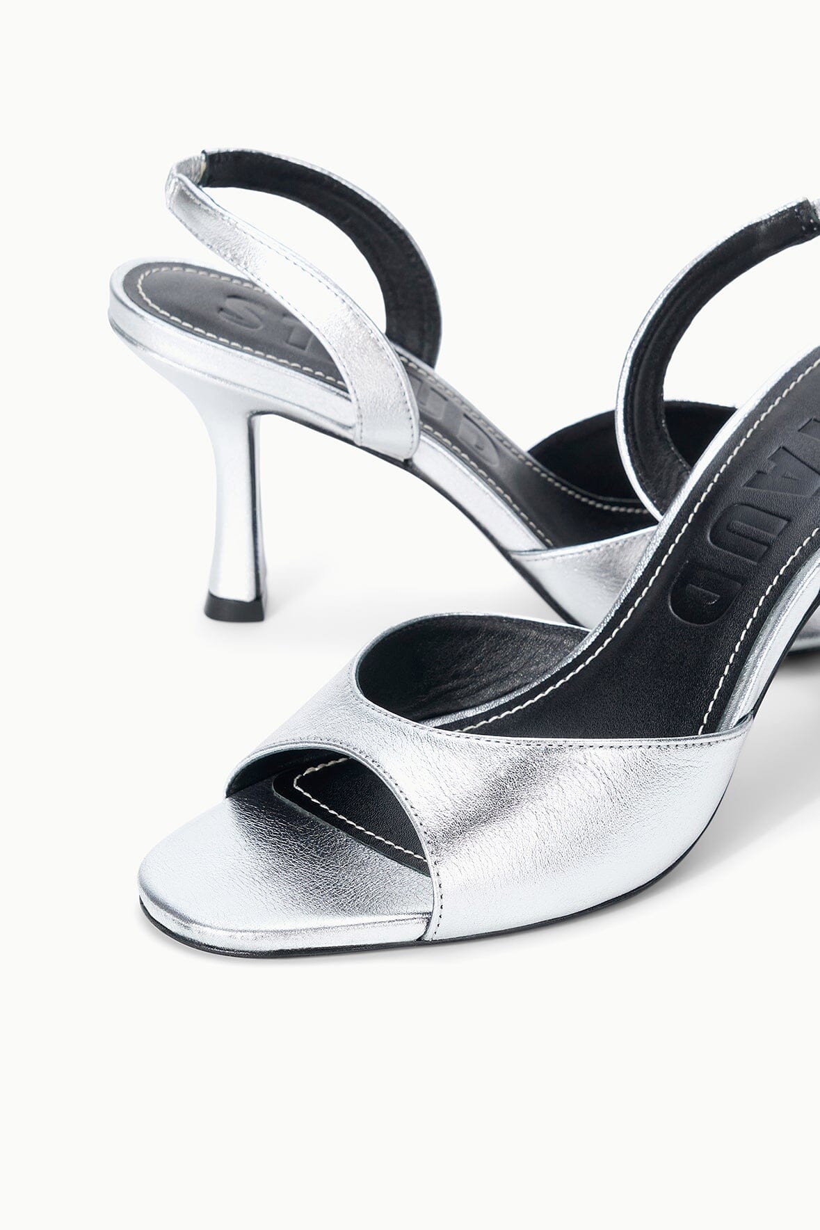 Brigitte Heel Silver | STAUD Customer Favorite