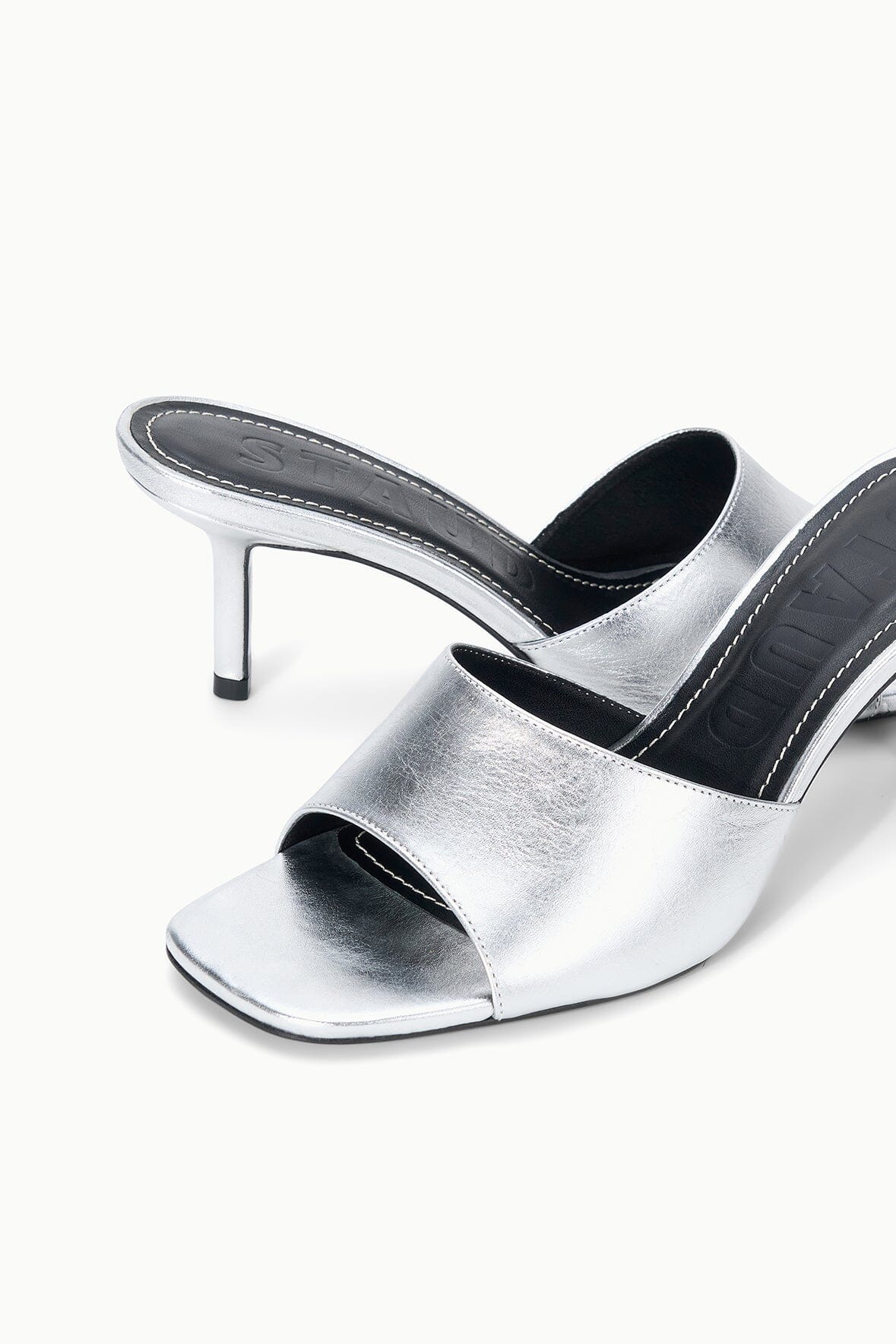 Bea Mule Silver | STAUD Essential