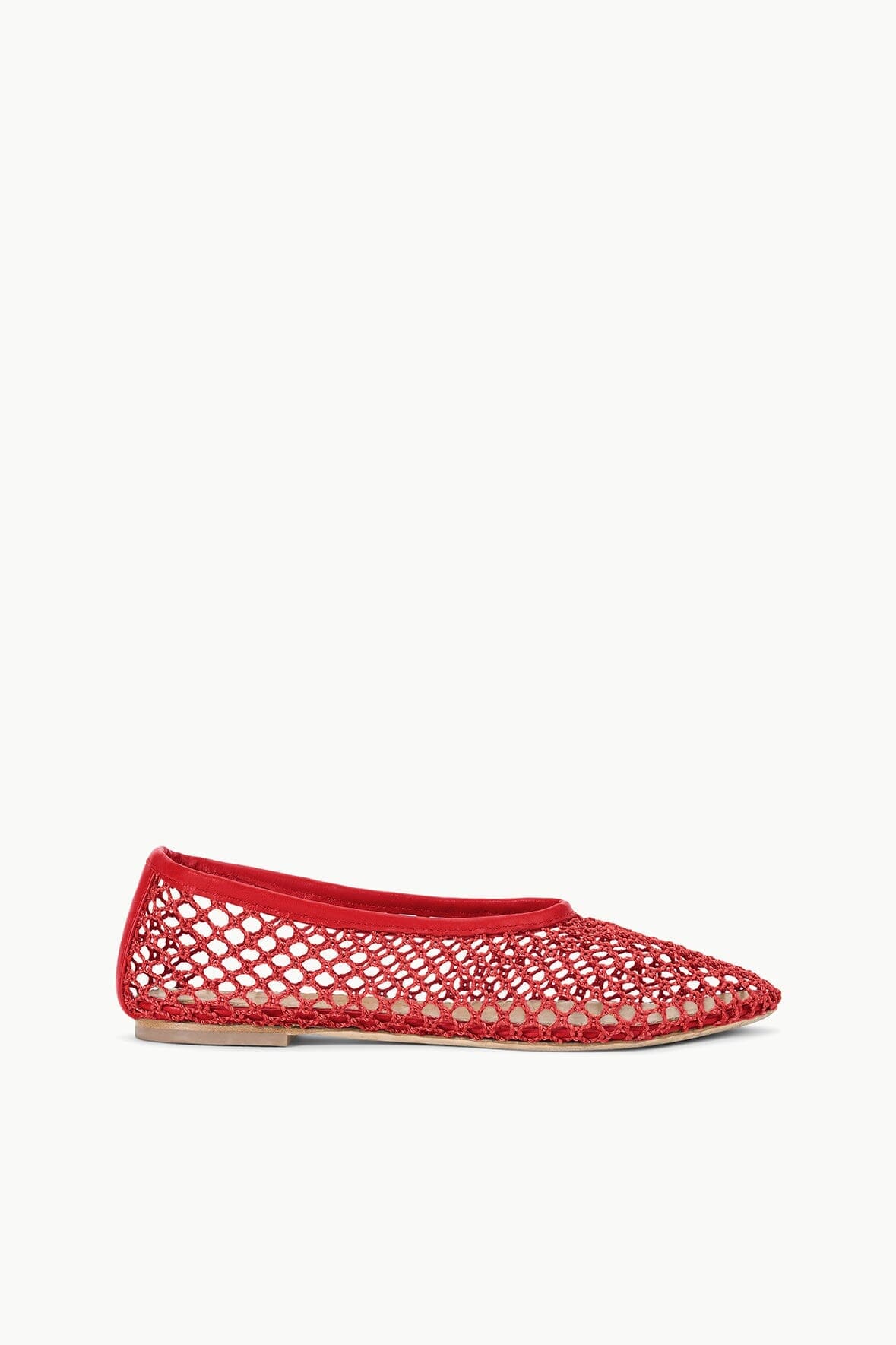 Alba Ballet Flat Red Netting | STAUD Customer Favorite