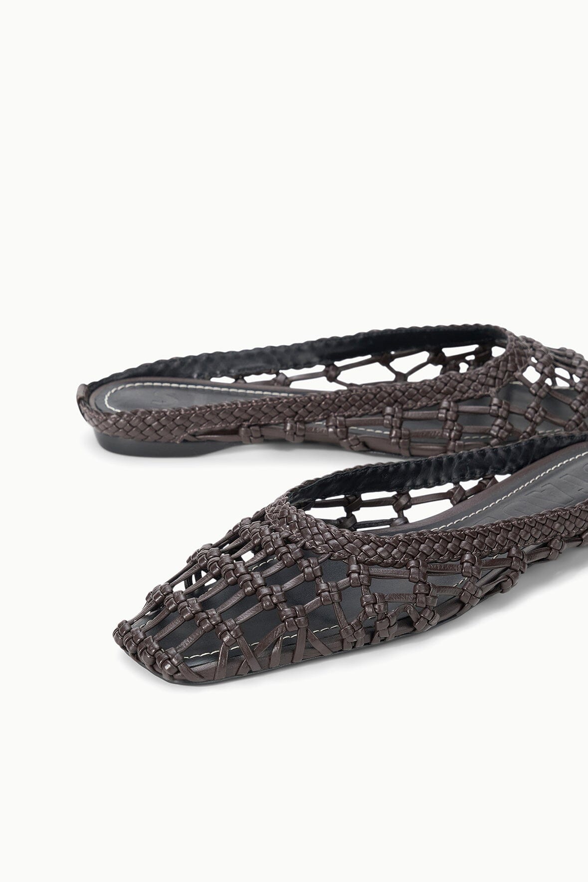 Otto Hand-Knotted Flat Mule Espresso | STAUD Popular