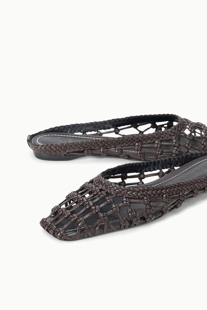 Otto Hand-Knotted Flat Mule Espresso | STAUD Popular