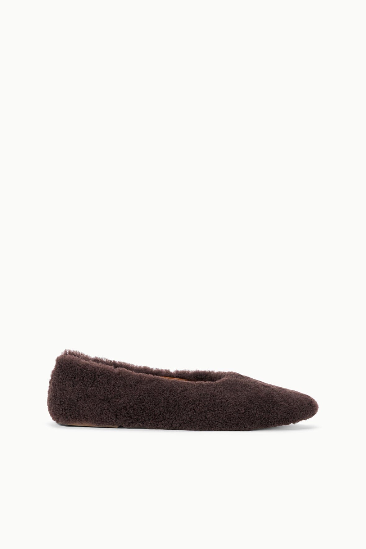 Alba Ballet Flat Espresso Shearling | STAUD Deals