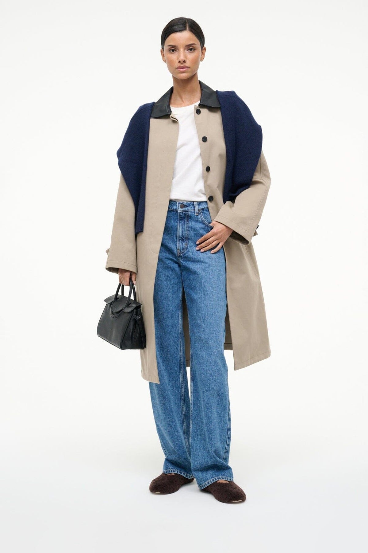 Alba Ballet Flat Espresso Shearling | STAUD Deals