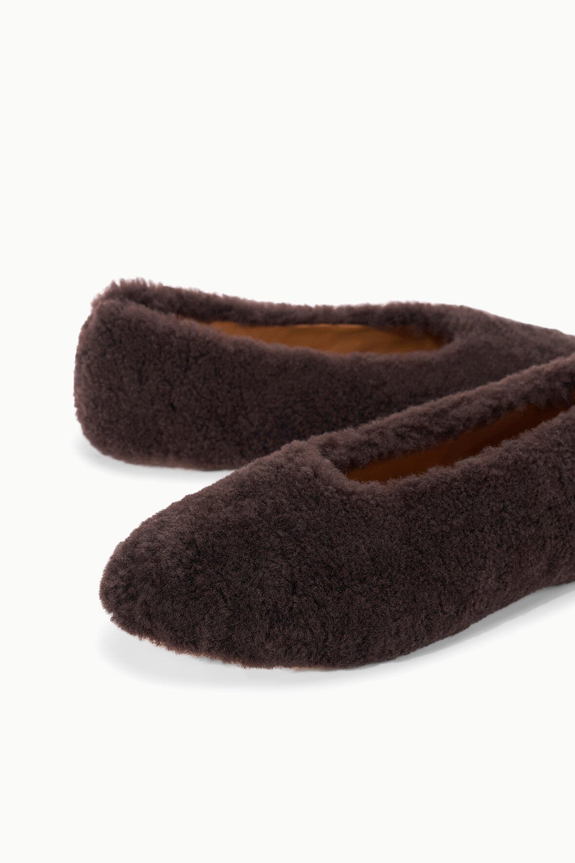 Alba Ballet Flat Espresso Shearling | STAUD Deals