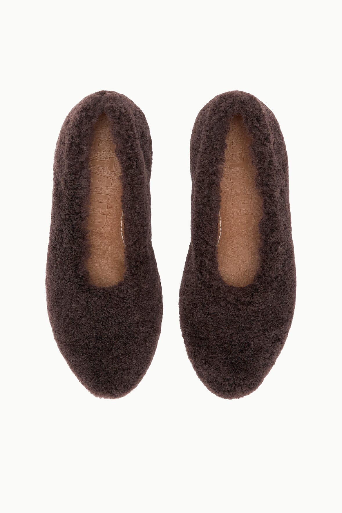 Alba Ballet Flat Espresso Shearling | STAUD Deals