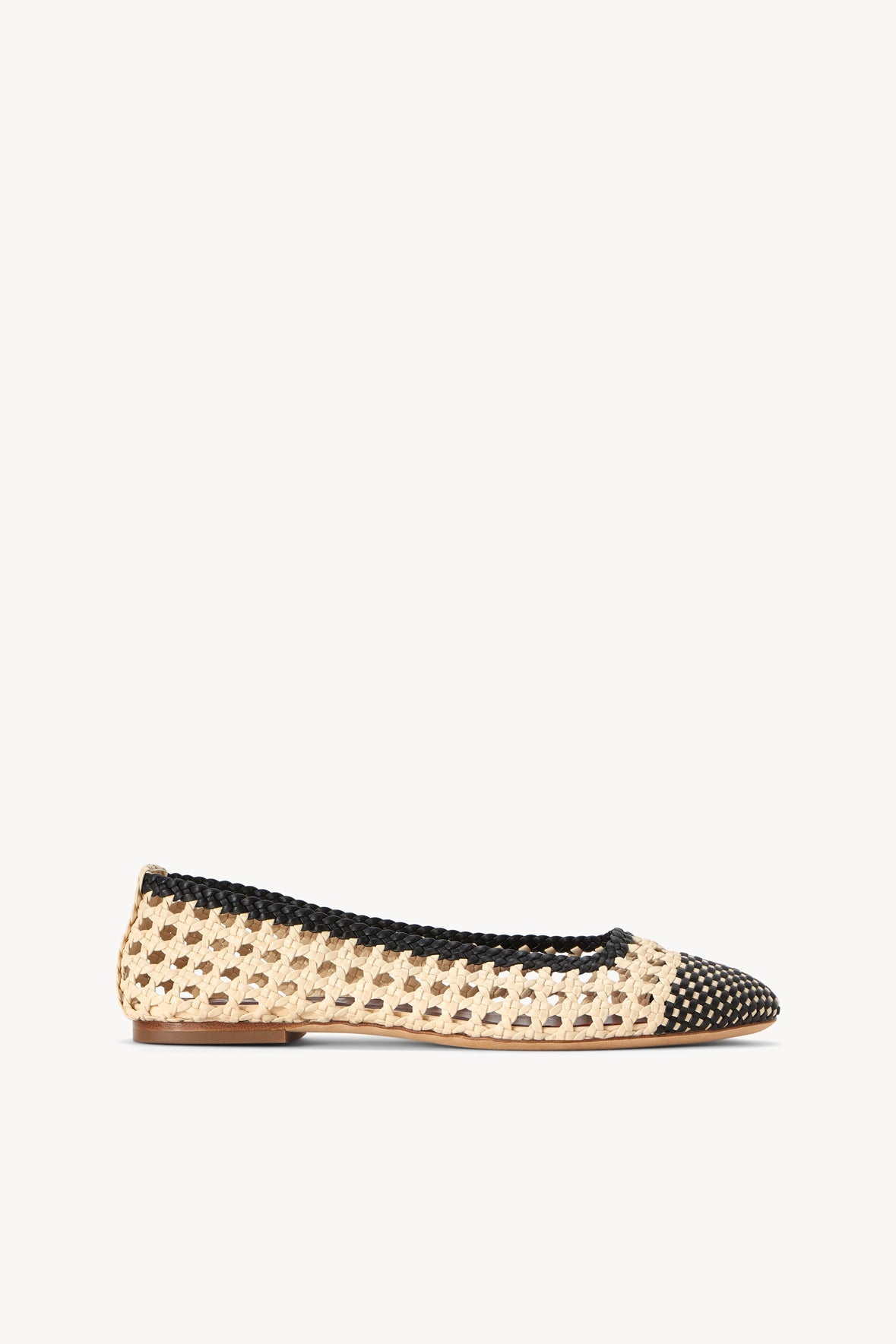 Nell Crochet Ballerina Cream Black | STAUD Premium