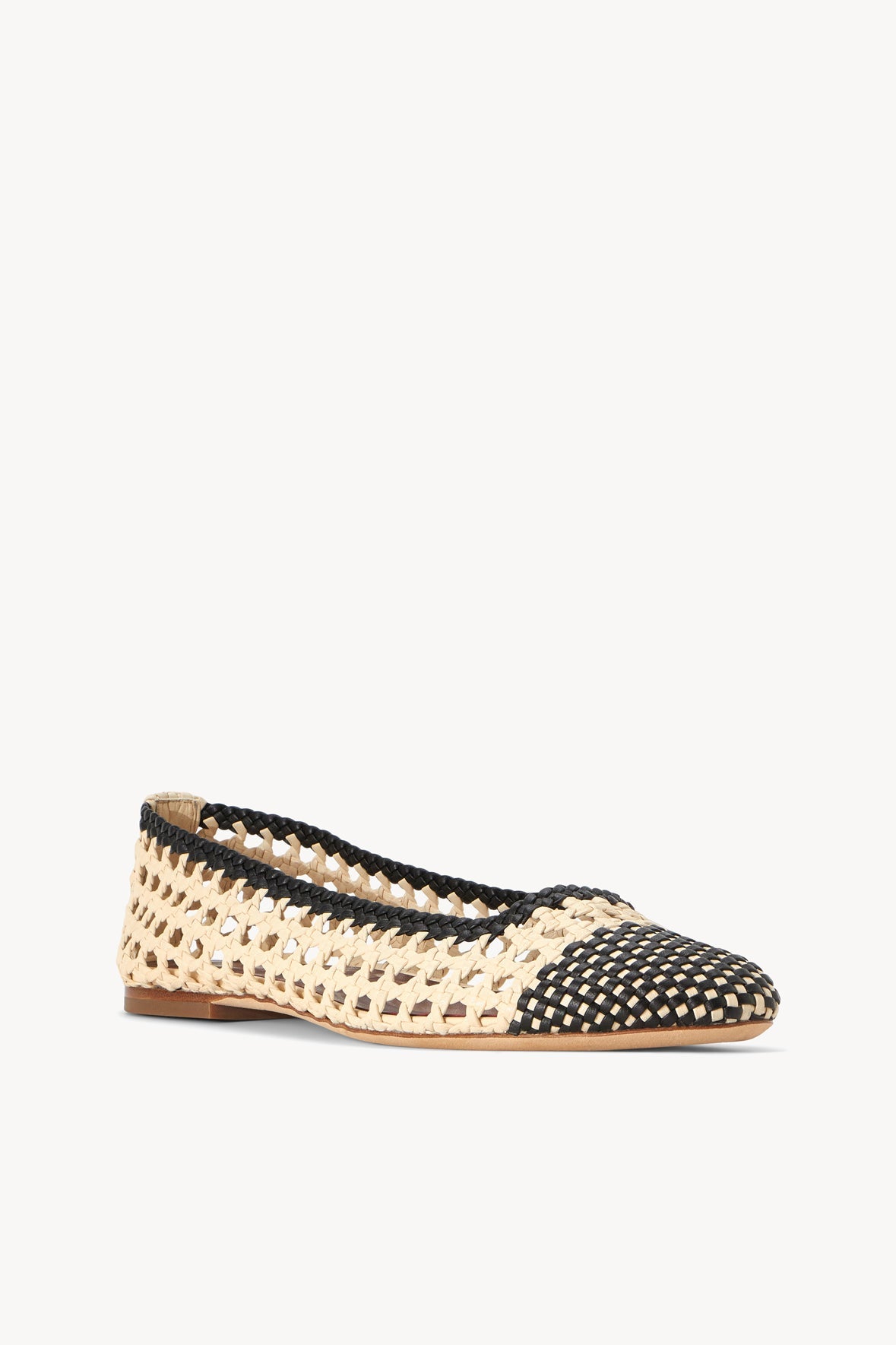 Nell Crochet Ballerina Cream Black | STAUD Premium