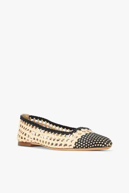 Nell Crochet Ballerina Cream Black | STAUD Premium