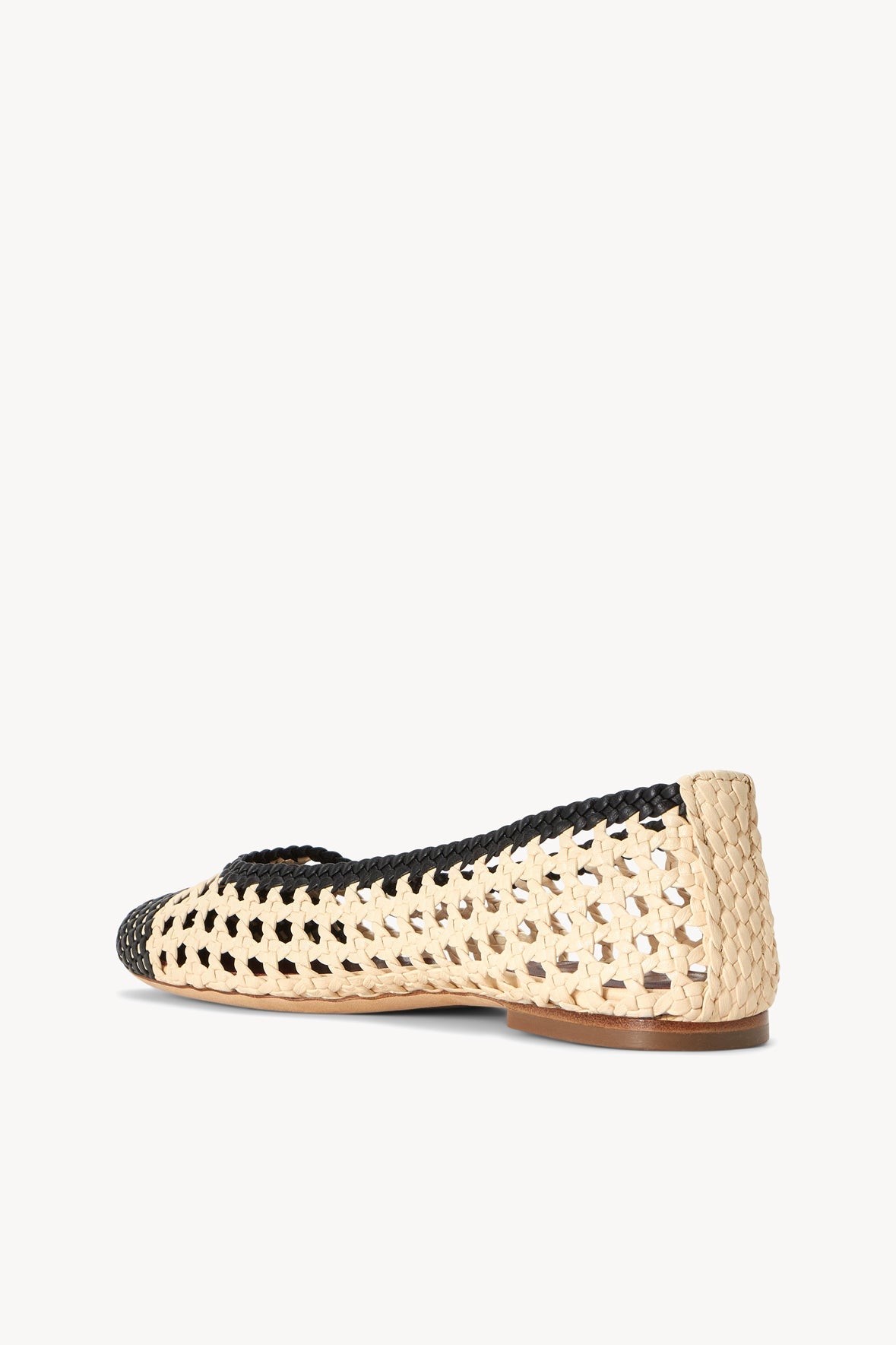 Nell Crochet Ballerina Cream Black | STAUD Premium