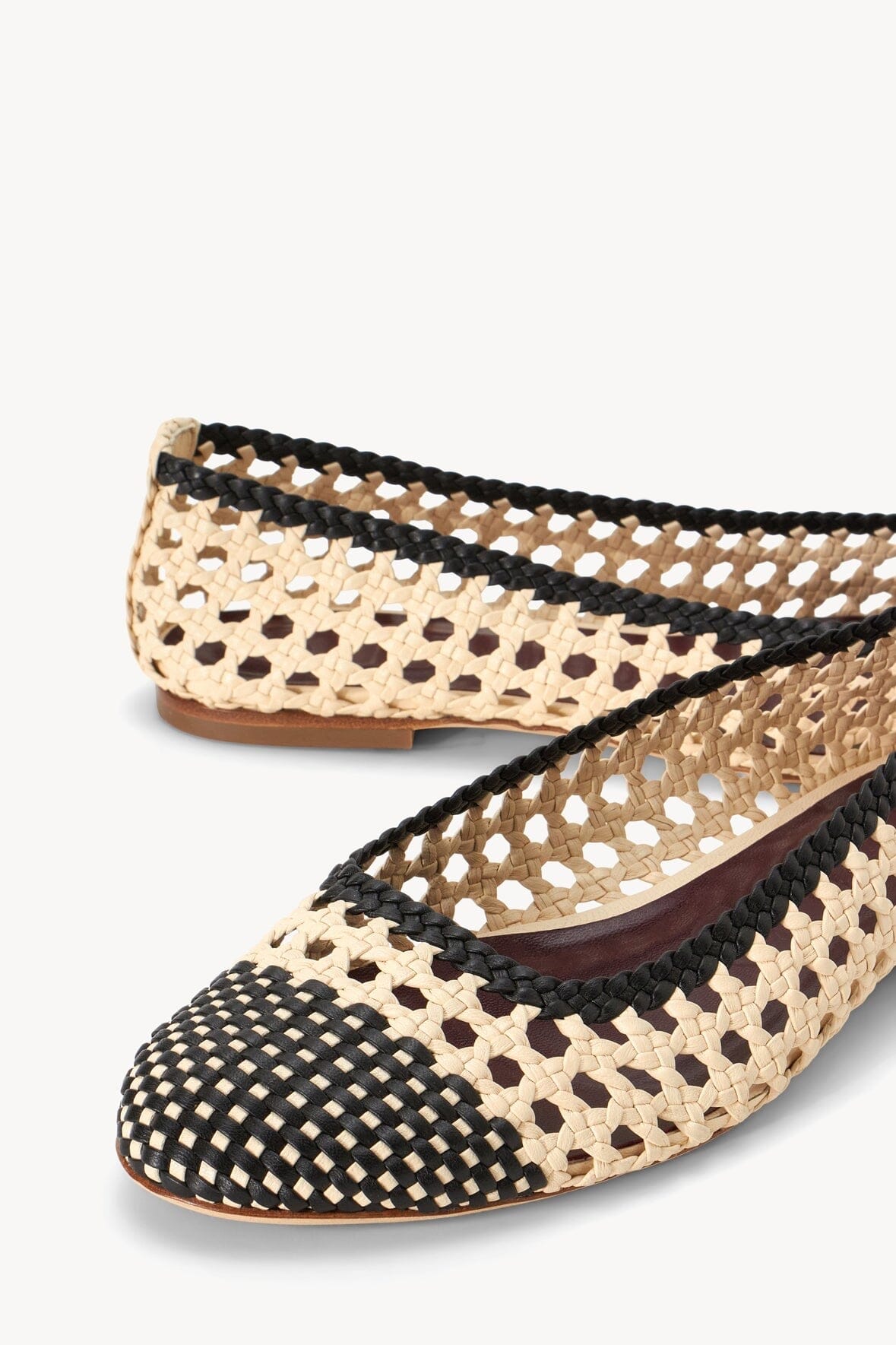 Nell Crochet Ballerina Cream Black | STAUD Premium