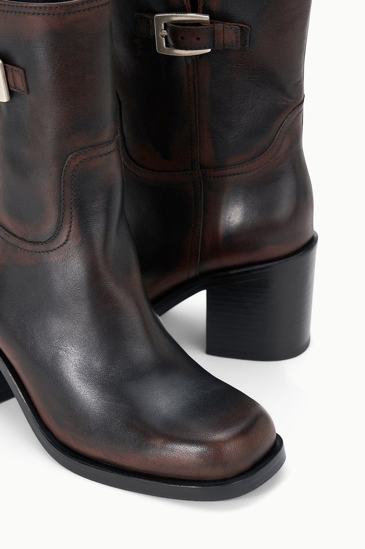 Brooklyn Ankle Boot Espresso Distressed | STAUD Discount