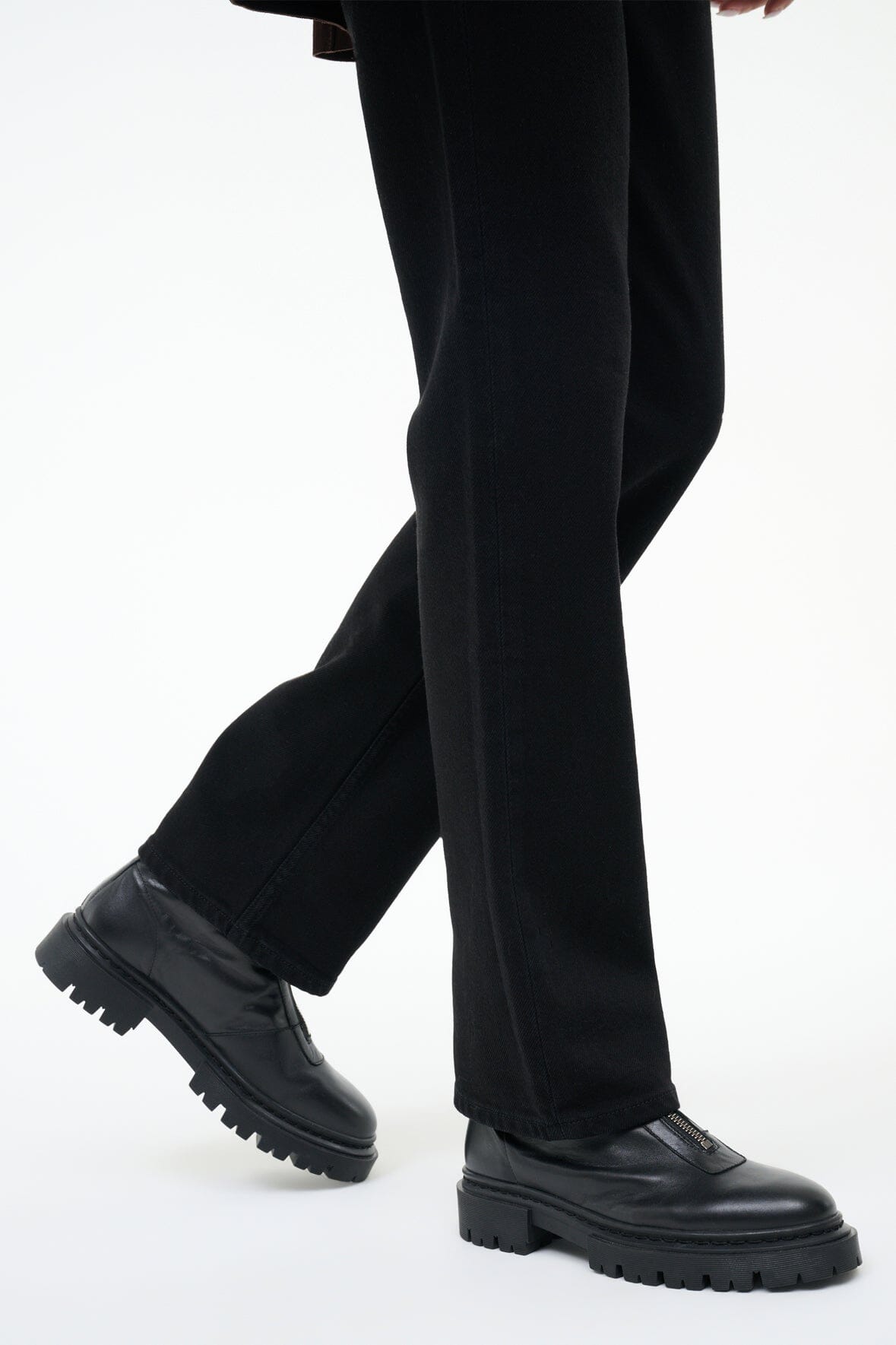 Miles Zip Ankle Boot Black | STAUD Signature