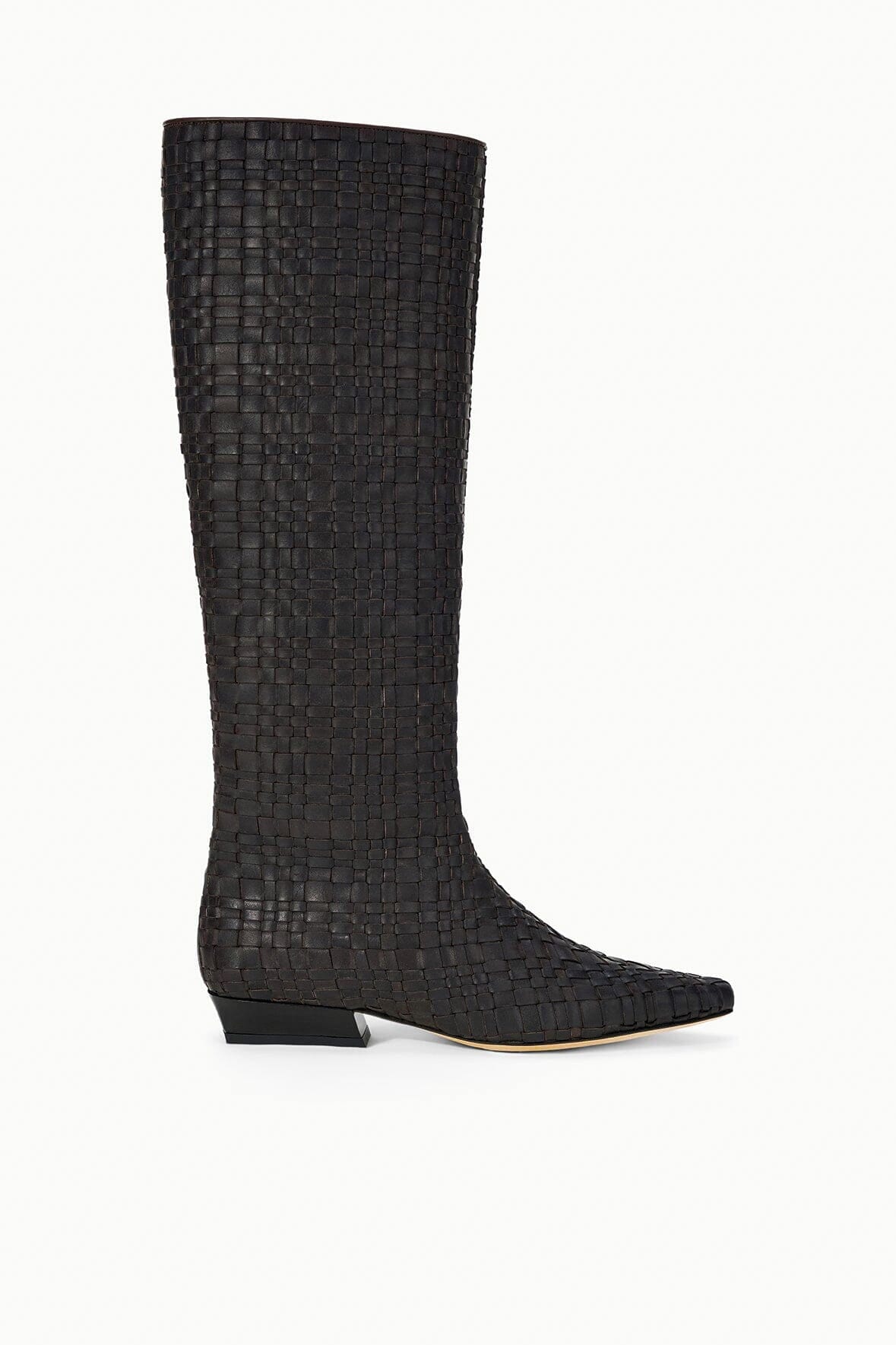 Wally Flat Boot Espresso Woven | STAUD Smart Buy