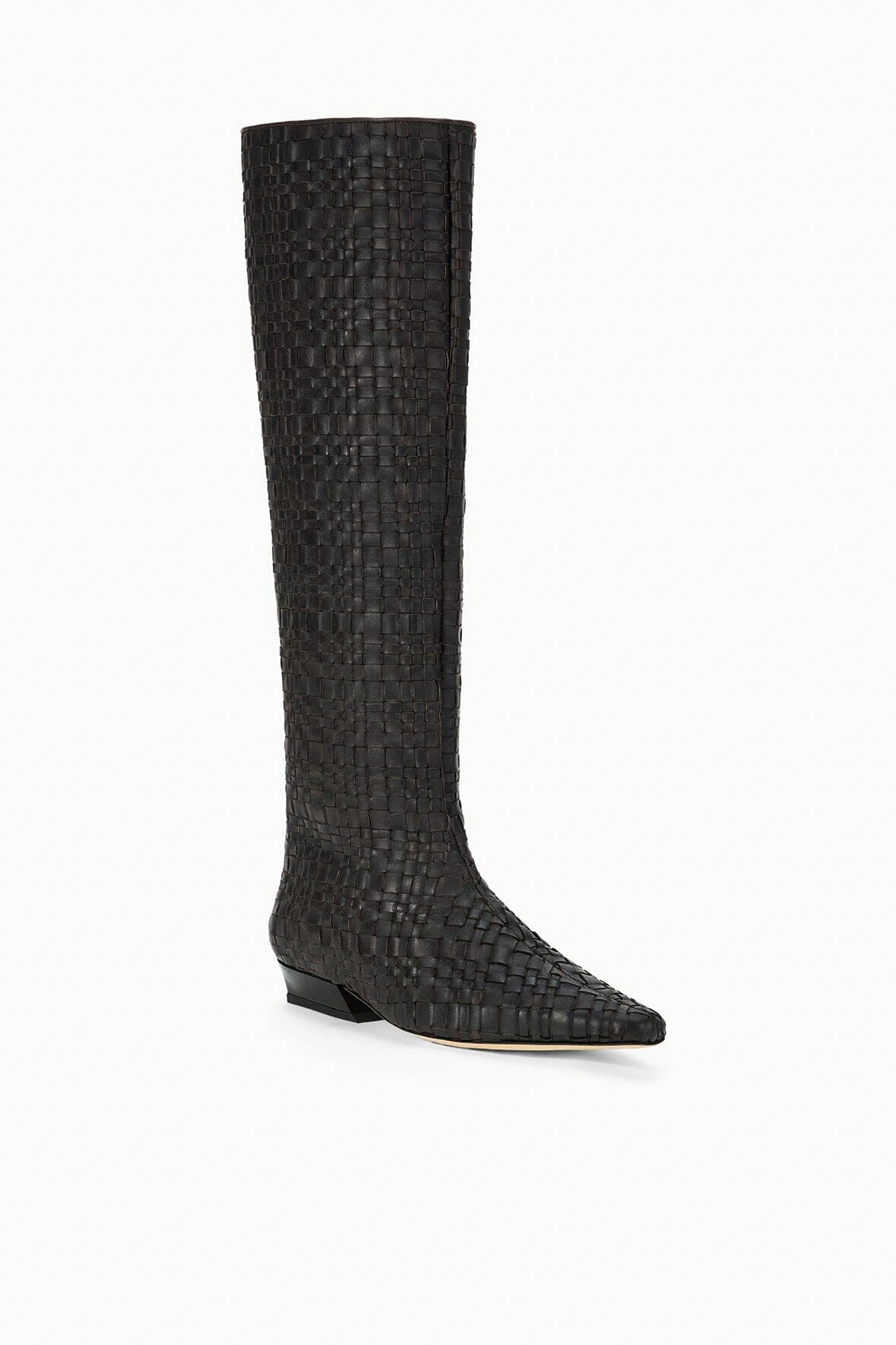 Wally Flat Boot Espresso Woven | STAUD Smart Buy