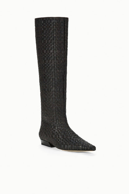 Wally Flat Boot Espresso Woven | STAUD Smart Buy