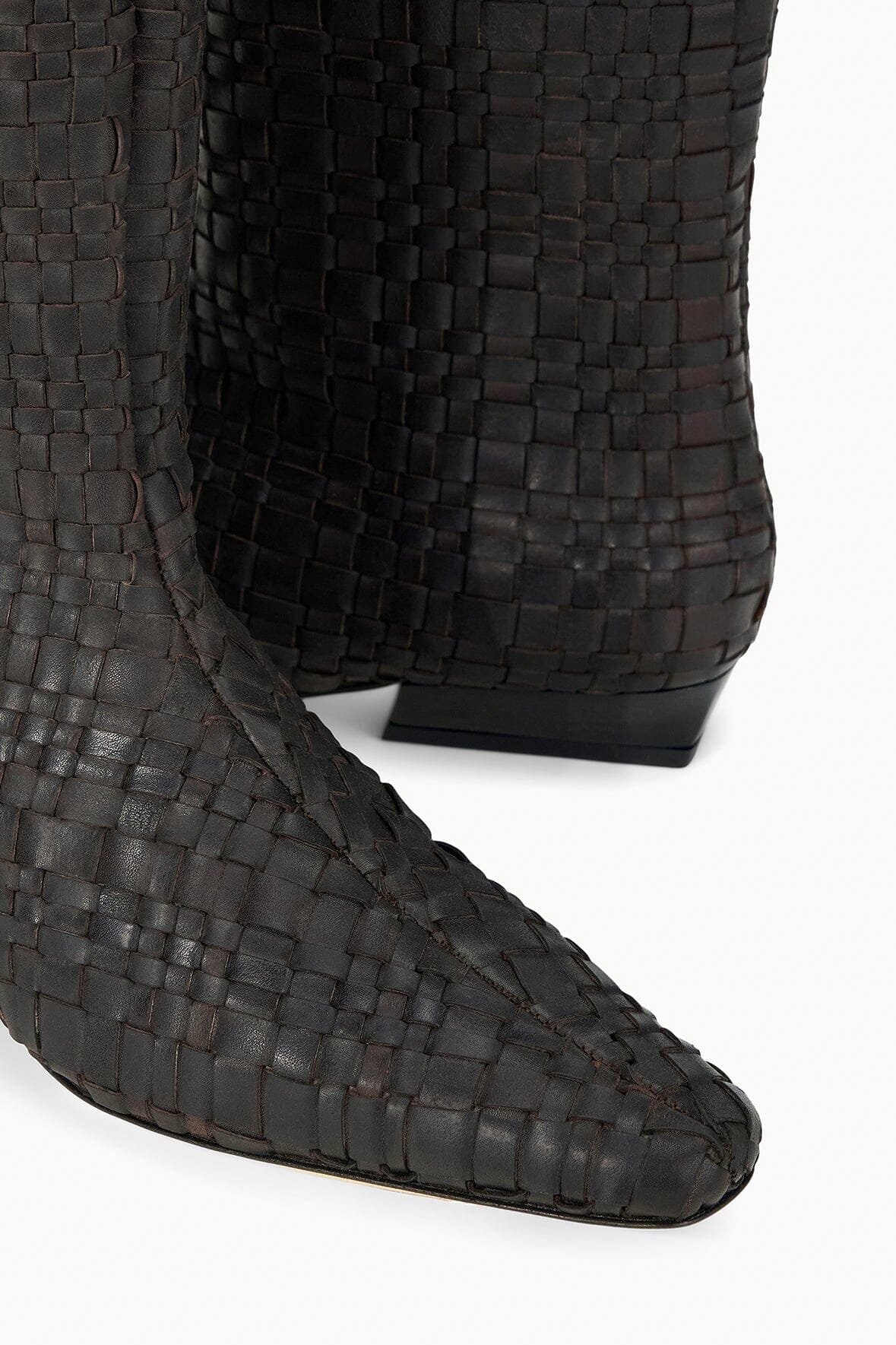 Wally Flat Boot Espresso Woven | STAUD Smart Buy