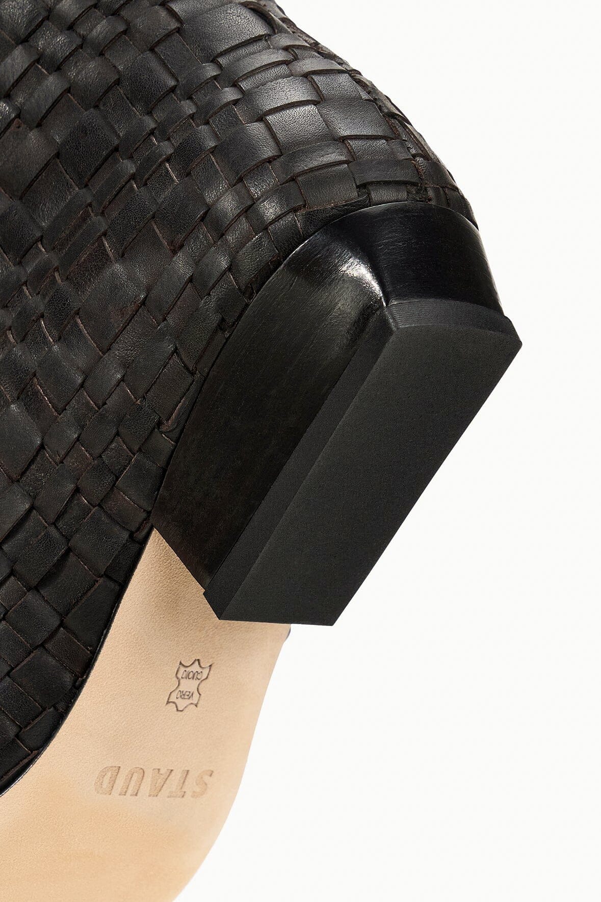 Wally Flat Boot Espresso Woven | STAUD Smart Buy