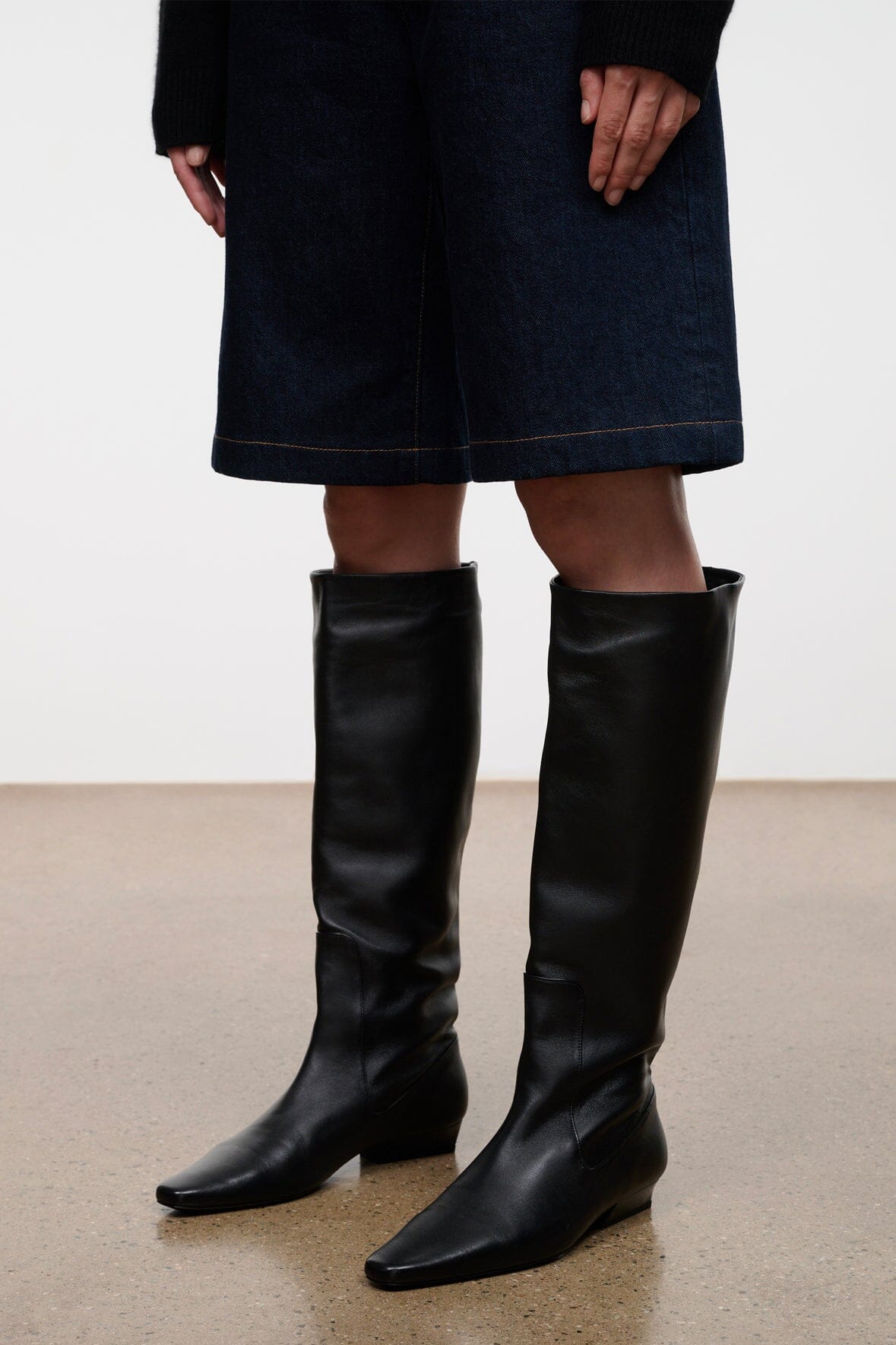 Wally Flat Boot Black | STAUD Great Value