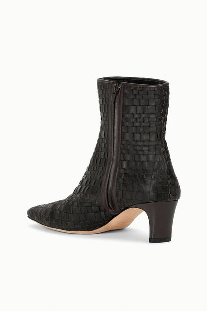 Wally Ankle Boot Espresso Woven | STAUD Best Seller