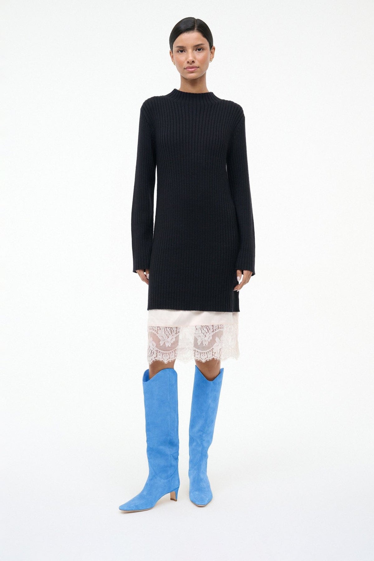 Western Wally Boot Blue Suede | STAUD Top Pick