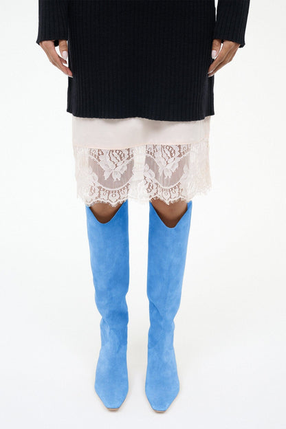 Western Wally Boot Blue Suede | STAUD Top Pick