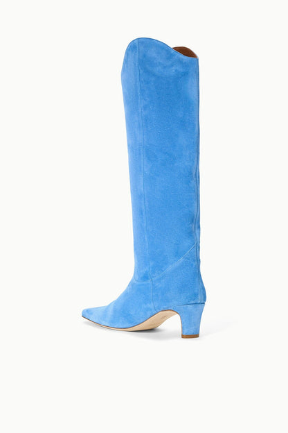 Western Wally Boot Blue Suede | STAUD Top Pick