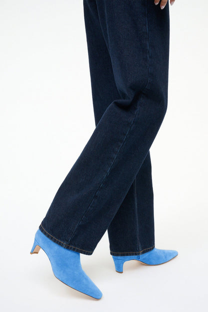 Wally Ankle Boot Blue Suede | STAUD Classic
