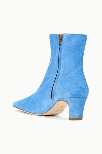 Wally Ankle Boot Blue Suede | STAUD Classic