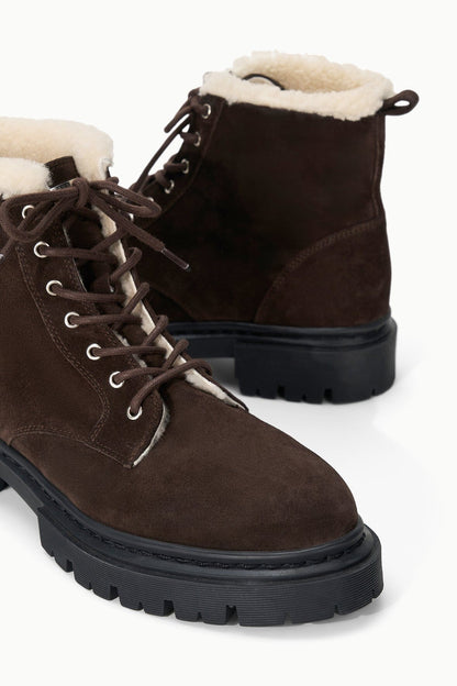 Henry Combat Boot Espresso Suede | STAUD Quality