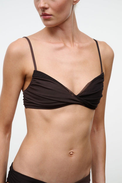 La Mer Bikini Top Espresso Dark Chocolate | STAUD Essential
