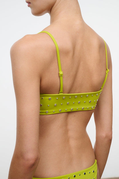 Sara Bikini Top Citron Studs | STAUD Special Offer