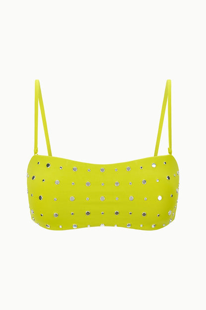 Sara Bikini Top Citron Studs | STAUD Special Offer