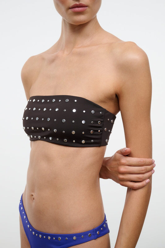 Sara Bikini Top Espresso Studs | STAUD Sale