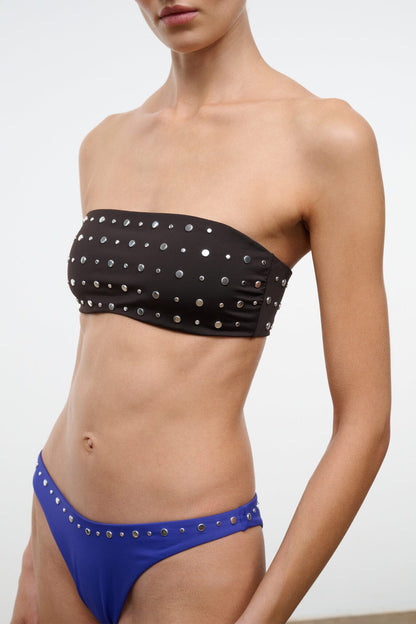 Sara Bikini Top Espresso Studs | STAUD Sale