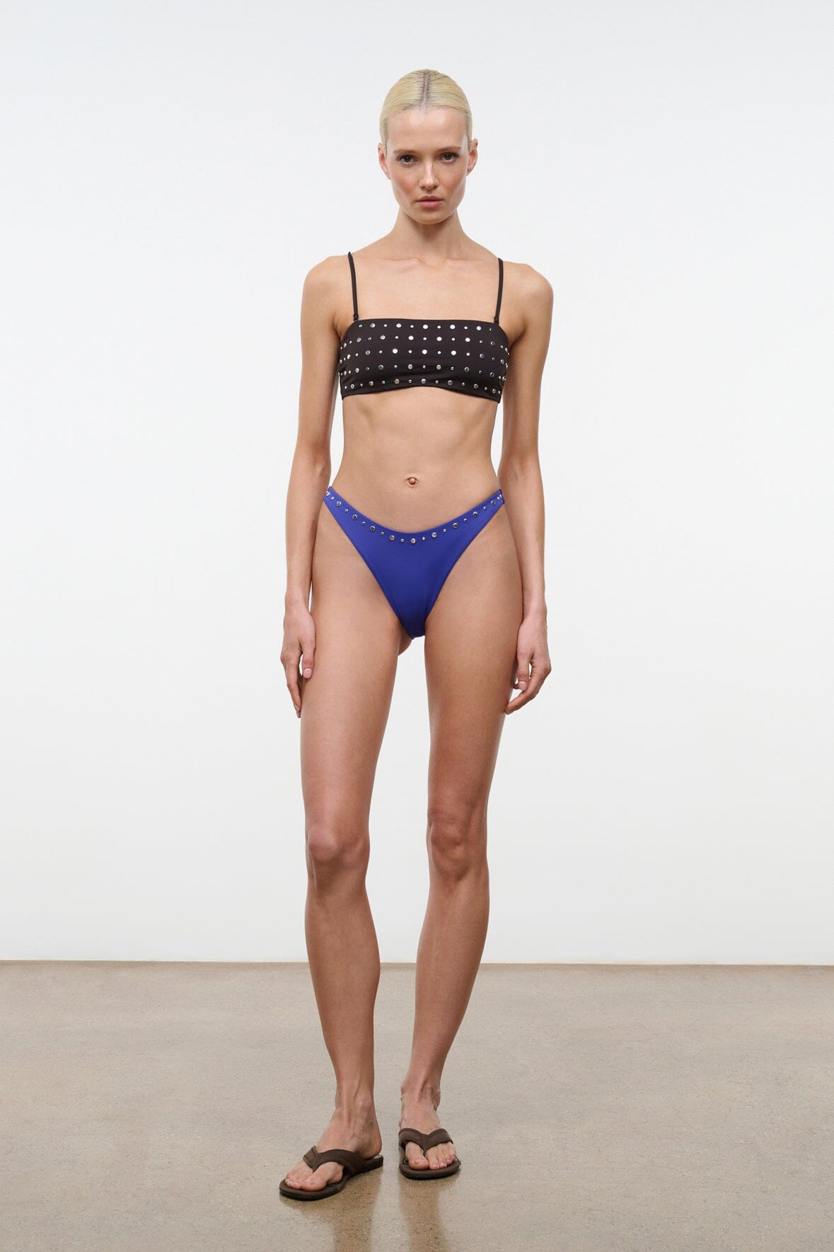 Sara Bikini Top Espresso Studs | STAUD Sale