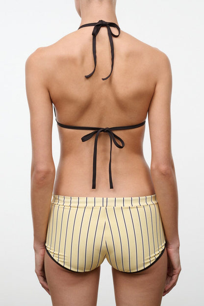 Lido Triangle Bikini Top Monday Stripe | STAUD Classic
