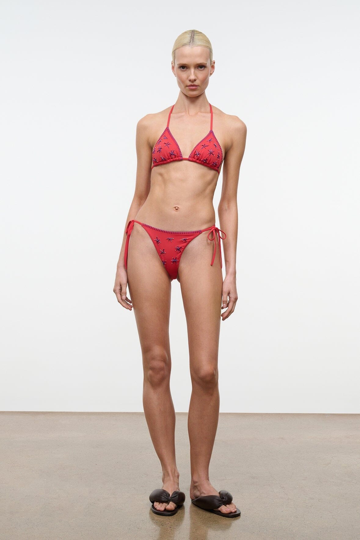 Lido Triangle Bikini Top Painted Foulard | STAUD Customer Favorite