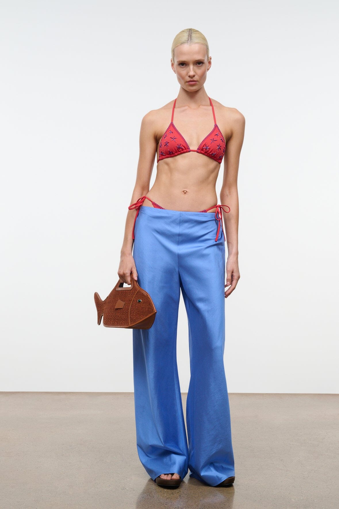Lido Triangle Bikini Top Painted Foulard | STAUD Customer Favorite