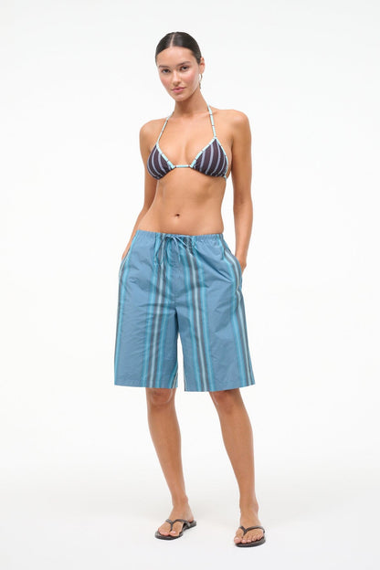 Lido Triangle Bikini Top Redondo Stripe | STAUD Best Seller