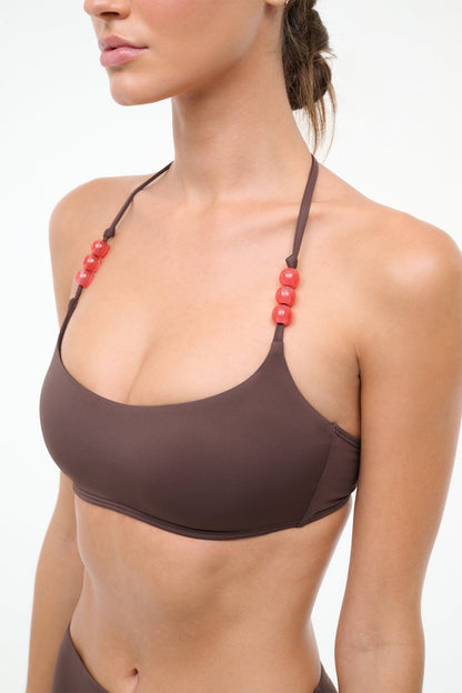 Laird Bikini Top Dark Chocolate Flame | STAUD Deals