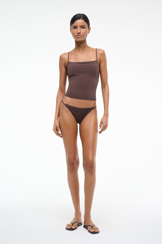 Cleo Tankini Top Dark Chocolate | STAUD Popular