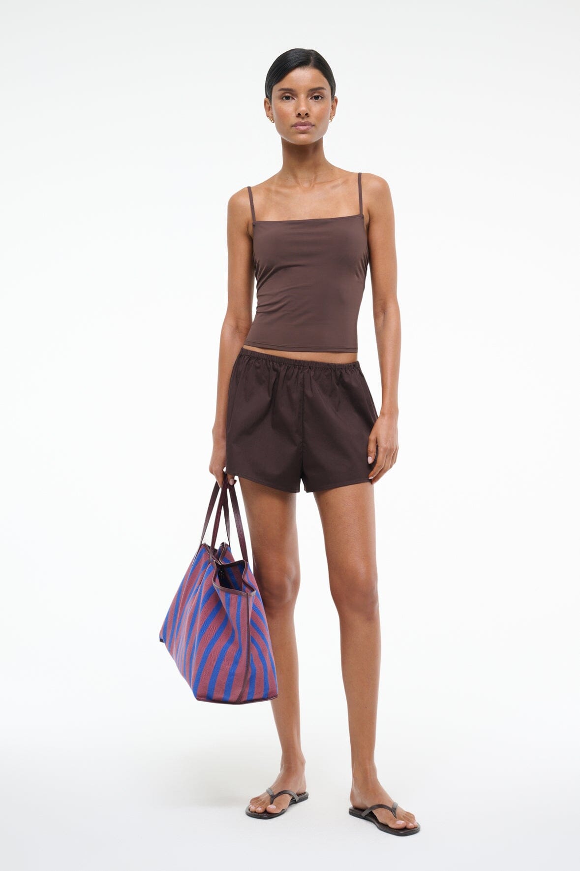Cleo Tankini Top Dark Chocolate | STAUD Popular