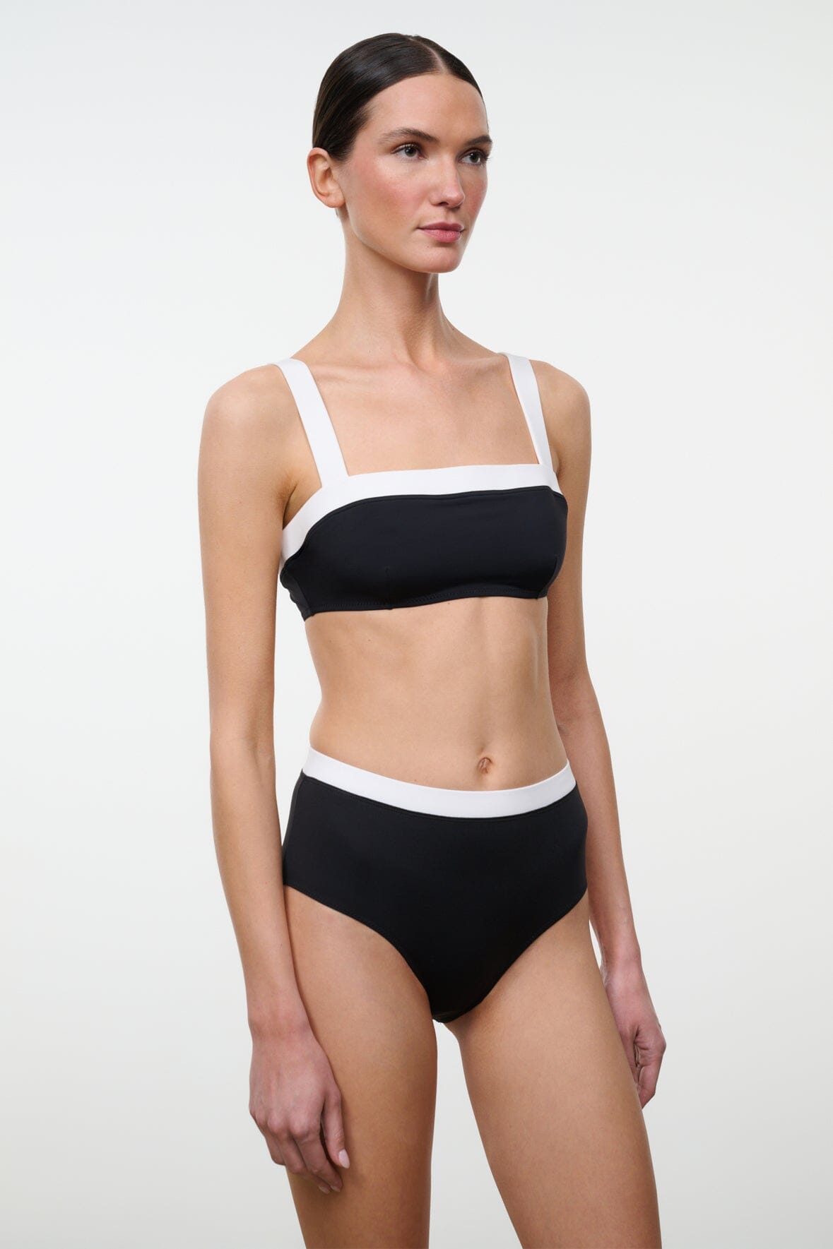Liv Bikini Top Black White | STAUD Classic