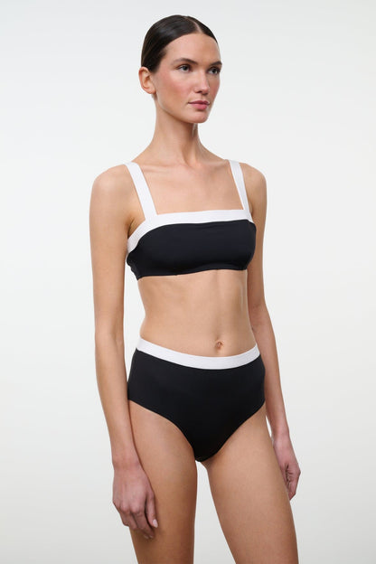 Liv Bikini Top Black White | STAUD Classic